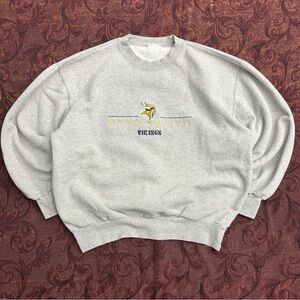 90s Minnesota Vikings Bulletin Embroidered Boxy Crewneck
